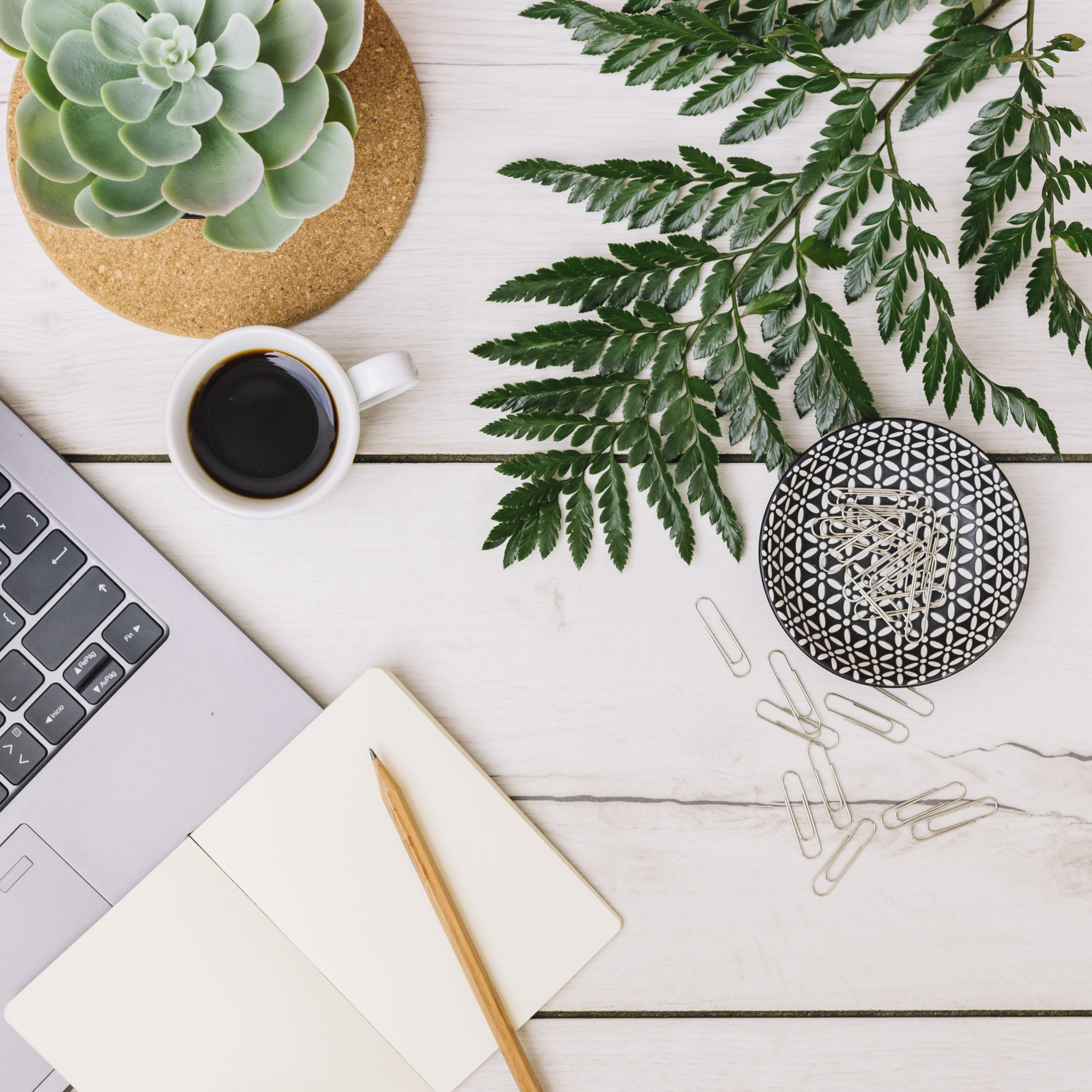 desk office with objects